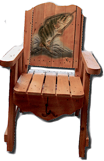 bass fishing deck chair, deck lounge chair